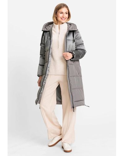 Olsen Longline Quilted Coat - Natural