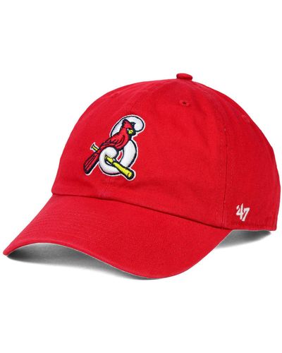 '47 Springfield Cardinals Clean Up Cap - Red