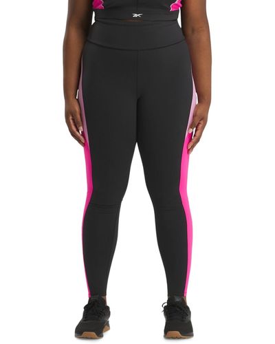 Reebok Plus Size Colorblocked Lux High Rise leggings - Black