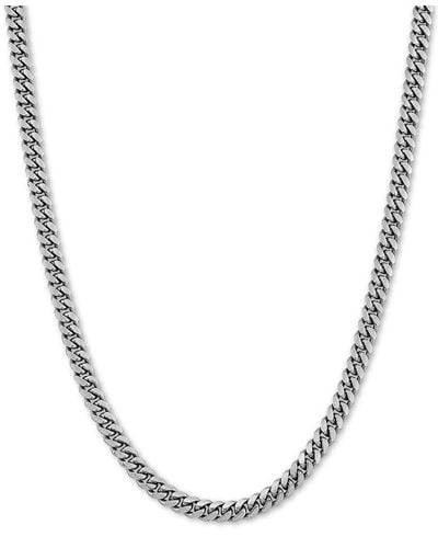 Macy's Cuban Link 24" Chain Necklace - Metallic