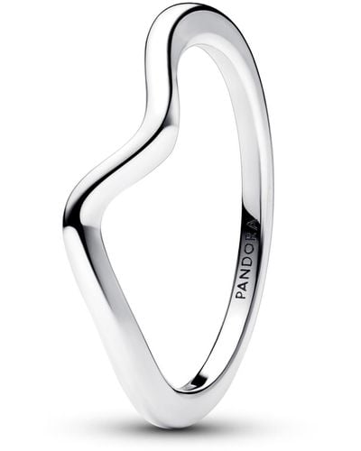 PANDORA Sterling Wave Ring - White