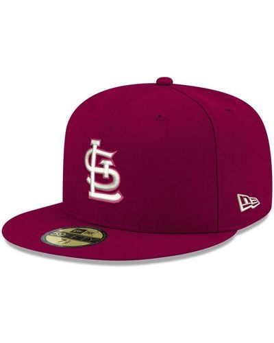 KTZ St. Louis S Logo White 59fifty Fitted Hat - Purple