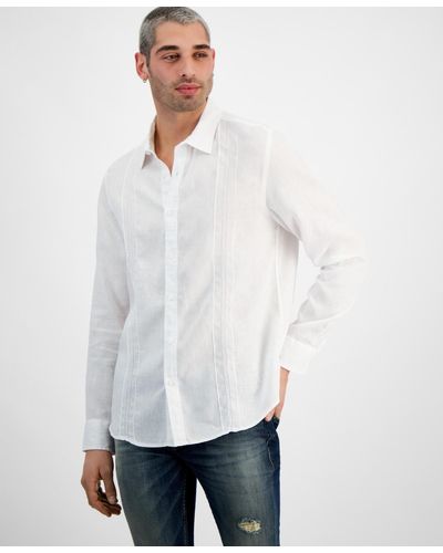 Guess Regular-fit Island Linen Shirt - White