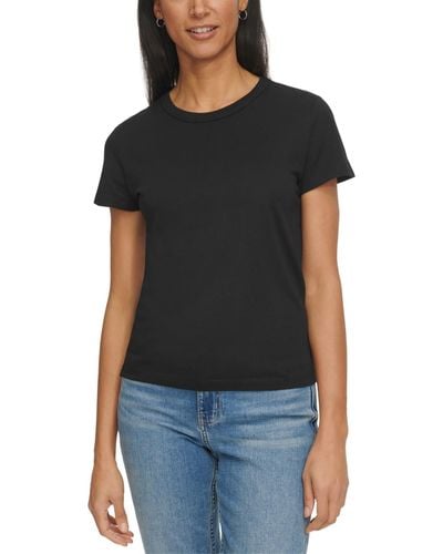 Calvin Klein Embroidered Logo Short-sleeve T-shirt - Black