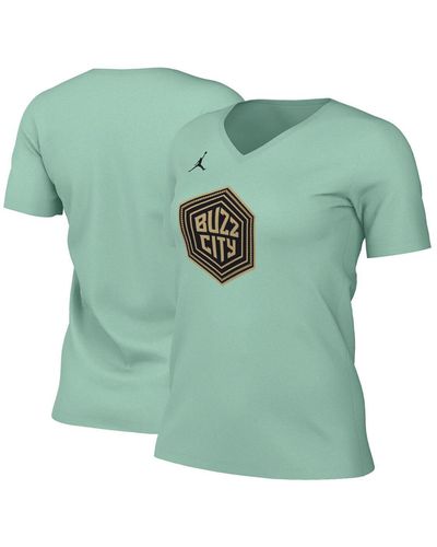 Nike Charlotte Hornets 2022/23 City Edition Essential V-neck T-shirt - Green
