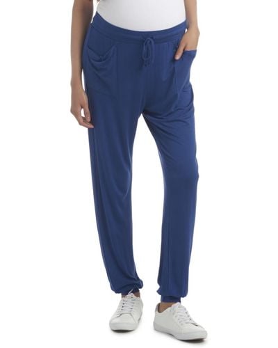 Everly Grey Maternity Carmen During & After jogger Pants - Blue