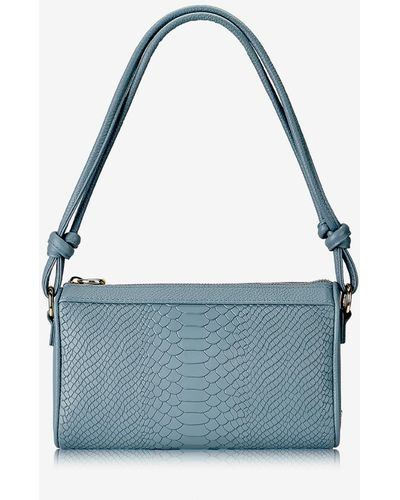 Gigi New York maggie Leather Shoulder Bag - Blue