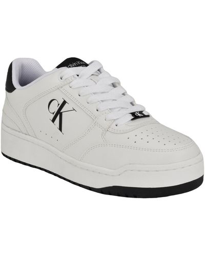 Calvin Klein Acre Lace-up Casual Sneakers - White