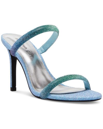 Madden Girl Beauty-r Two Band Stiletto Dress Sandals - Blue