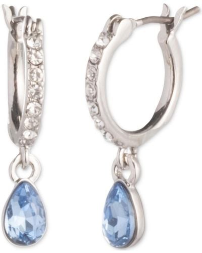 Givenchy Crystal huggie Hoop Small Drop Earrings - Blue