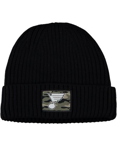 adidas St. Louis Blues Military Appreciation Cuffed Knit Hat - Black