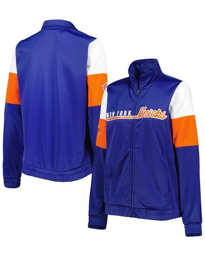 G-III 4Her by Carl Banks New York Knicks Change Up Full-zip Track Jacket - Blue