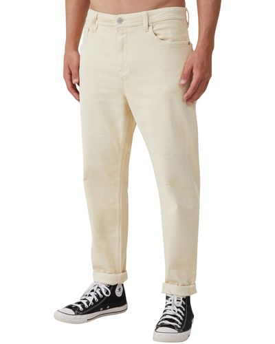 Cotton On Relaxed Tapered Jeans - Natural