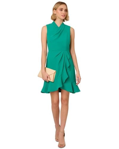 Adrianna Papell Sleeveless Chiffon Dress - Green