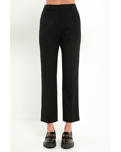 English Factory Stretched Ankle Pants - Black