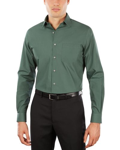 Van Heusen Athletic Fit Poplin Dress Shirt - Green