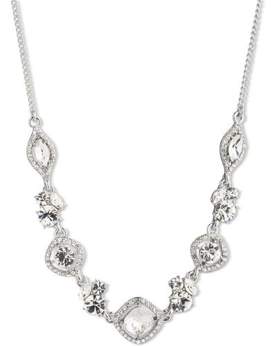 Givenchy Mixed Crystal Statement Necklace - Metallic