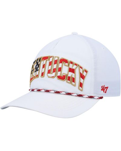 '47 Kentucky Wildcats Stars And Stripes Flag Flutter Hitch Snapback Hat - White