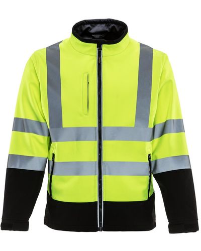Refrigiwear Big & Tall High Visibility Softshell Safety Jacket - Yellow