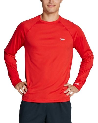 Speedo Long Sleeve Swim T-shirt - Red