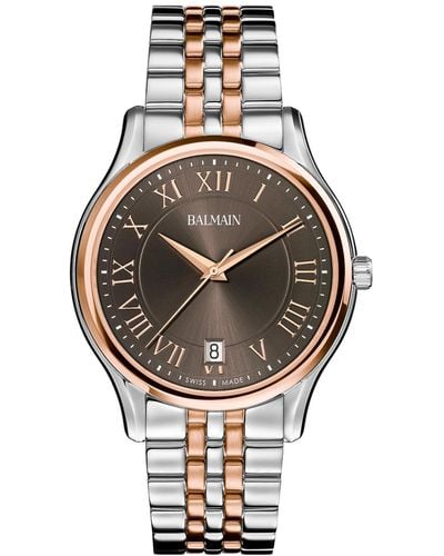 Balmain Swiss Beleganza Two-tone Stainless Steel Bracelet Watch 40mm - Gray