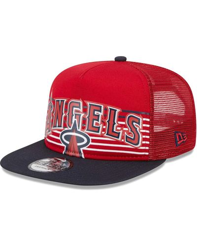 KTZ Los Angeles Angels Speed Golfer Trucker Snapback Hat - Red