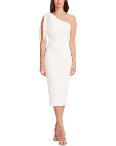 Dress the Population Tiffany Asymmetrical Midi Dress - White