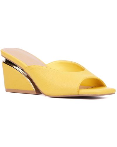 TORGEIS Carissa Wedge Slide Sandal - Yellow