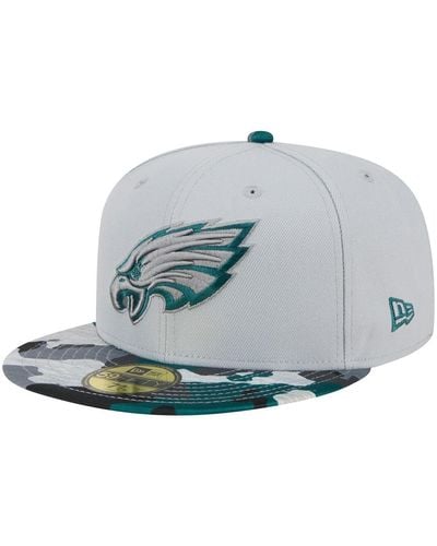KTZ Philadelphia Eagles Active Camo 59fifty Fitted Hat - Gray