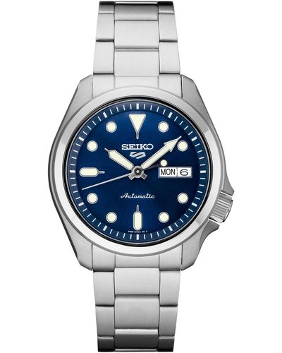 Seiko Automatic 5 Sports Stainless Steel Bracelet Watch 43mm - Blue