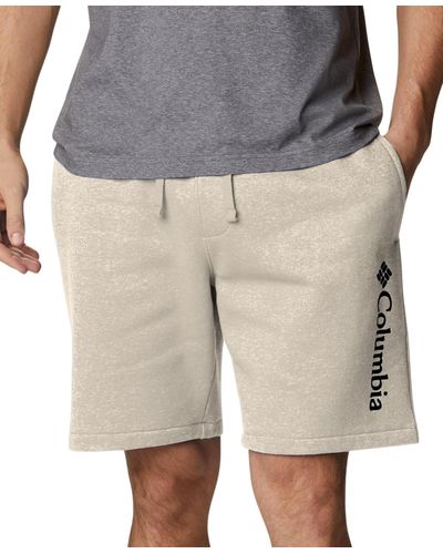 Columbia Trek Relaxed-fit Stretch Logo-print Fleece Shorts - Gray