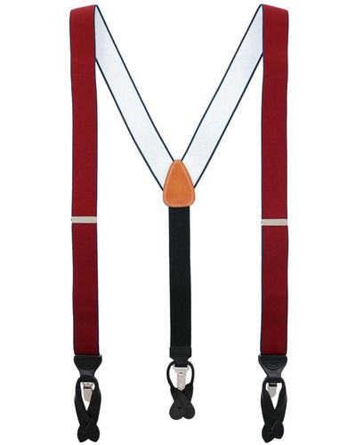 Trafalgar Maddox 35mm Convertible Suspenders - Red