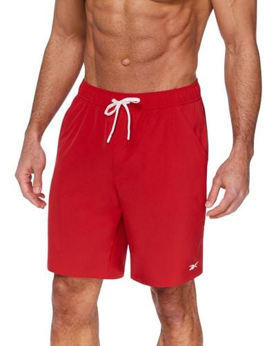 Reebok Core Volley 9" Swim Shorts - Red