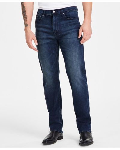 Calvin Klein Standard Straight-fit Stretch Jeans - Blue