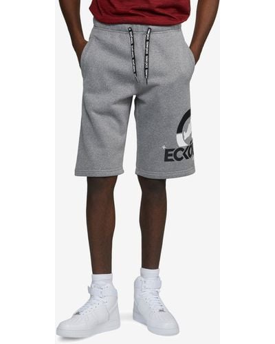 Ecko' Unltd Big And Tall Four Square Fleece Shorts - Gray