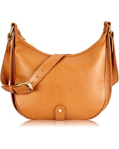 Gigi New York Lauren Saddle Bag - Orange