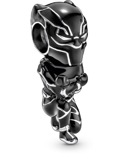 PANDORA Sterling Silver Marvel The Avengers Panther Charm - Black