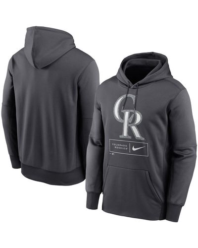 Nike Colorado Rockies Season Pattern Pullover Hoodie - Black