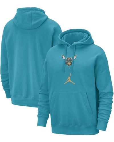 Nike Charlotte Hornets 2023/24 City Edition Essential Club Pullover Hoodie - Blue