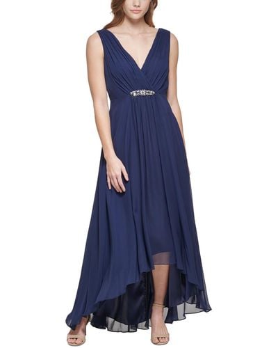 Eliza J Embellished High-low Gown - Blue