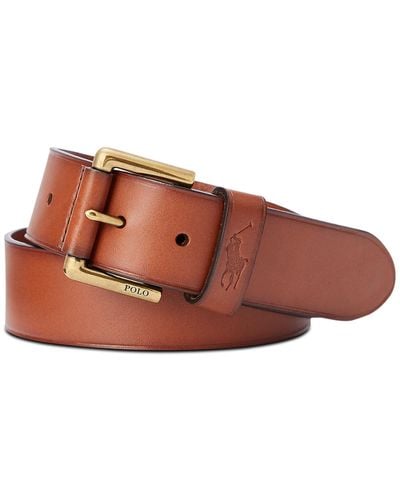 Polo Ralph Lauren Leather Dress Belt - Brown