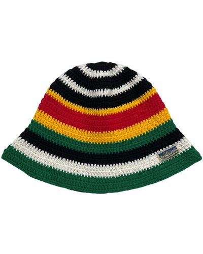 Polo Ralph Lauren Striped Crochet Bucket Hat - Green