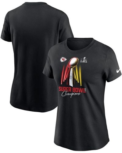 Nike Kansas City Chiefs Super Bowl Lviii Champions Lombardi Trophy T-shirt - Black