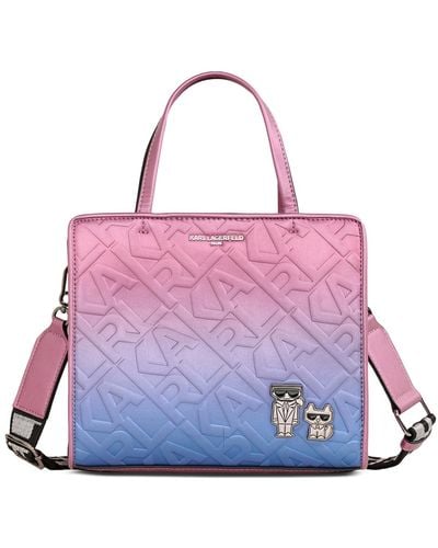 Karl Lagerfeld Karl And Choupette Maybelle Satchel - Purple