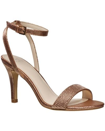 French Connection H Halston Party Pointed Ankle Strap Sandals - Metallic