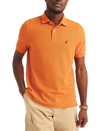 Nautica Classic-fit Deck Polo Shirt - Orange