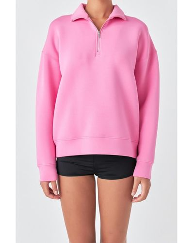 Grey Lab Scuba Sweatshirt - Pink