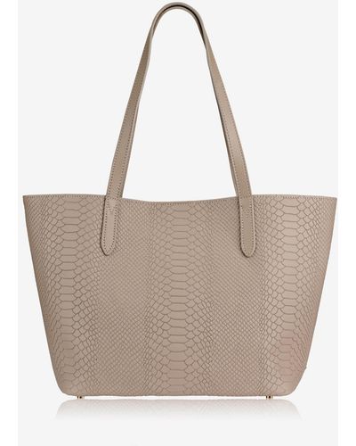 Gigi New York Teddie Leather Tote - White