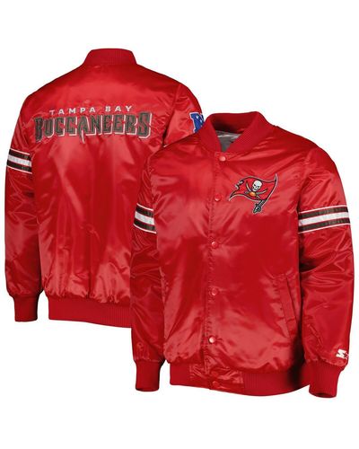 Starter Tampa Bay Buccaneers The Pick And Roll Full-snap Jacket - Red