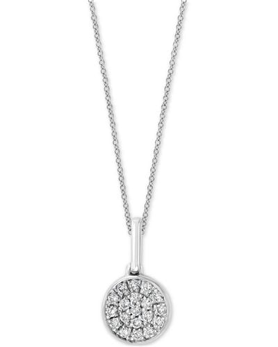 Effy Effy Diamond Pave Cluster 18" Pendant Necklace (1/10 Ct. T.w. - White